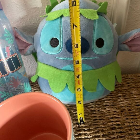 Disney Stitch Lot Hawaiian Plush Drink Tumblers Iridescent Parks Mug - Picture 13 of 14